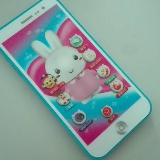 Juguete para niños teléfono móvil simulación de mordedura de bebé educación temprana pantalla táctil rompecabezas bebé música teléfono modelo niña Niño