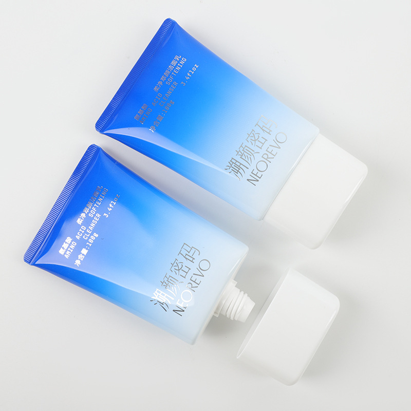 100g Flat Tube Facial Cleanser Soft Tube Hand Cream Isolation Cream Sample Repackaged Empty Bottle Skin Care Products Cosmetics Packaging Materials