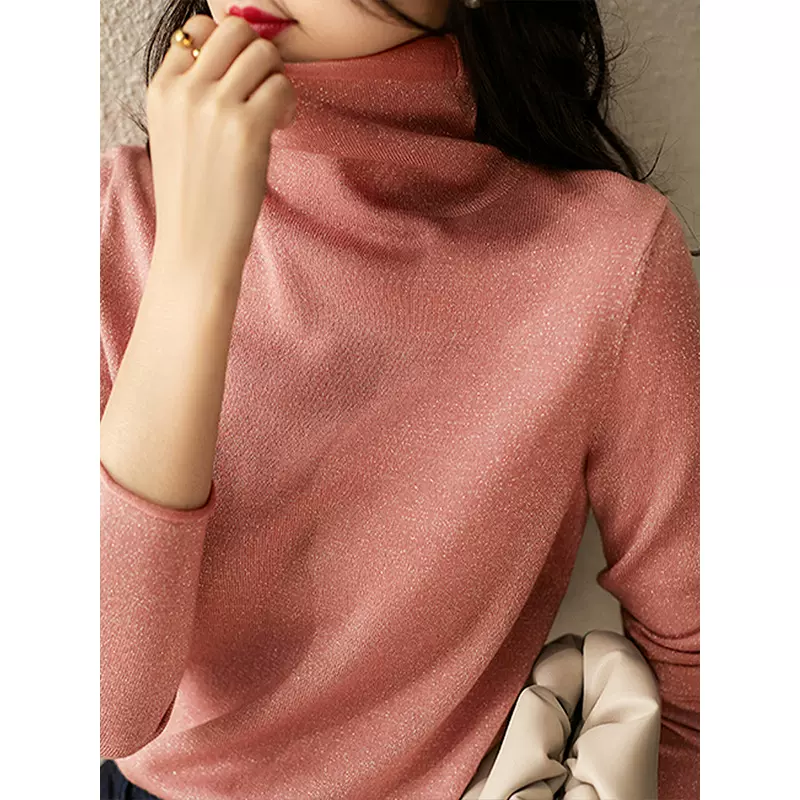 无缝一体堆堆领100纯羊毛毛衣女新款桐乡濮院羊毛衫丨源头工厂