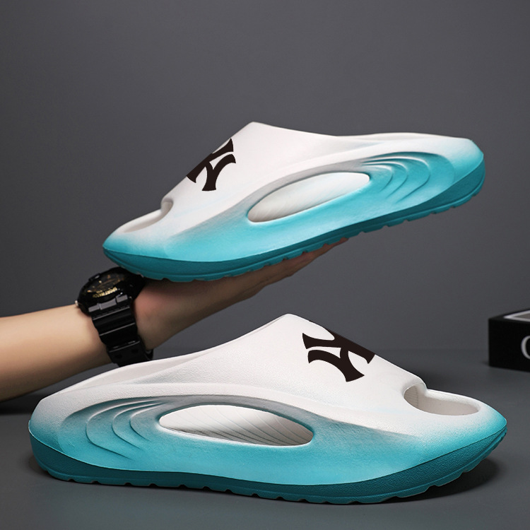 Zapatillas para hombres y mujeres nuevas zapatillas rojas de red EVA, zapatillas de piso grueso y suave transfronterizas.