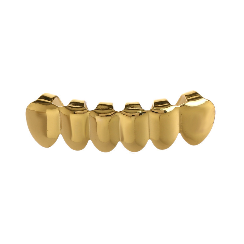 Plating Design Hot Sale Fashion Double Glossy Three-Piece Hip Hop Hiphop Men And Women Halloween Stage Dentures Props