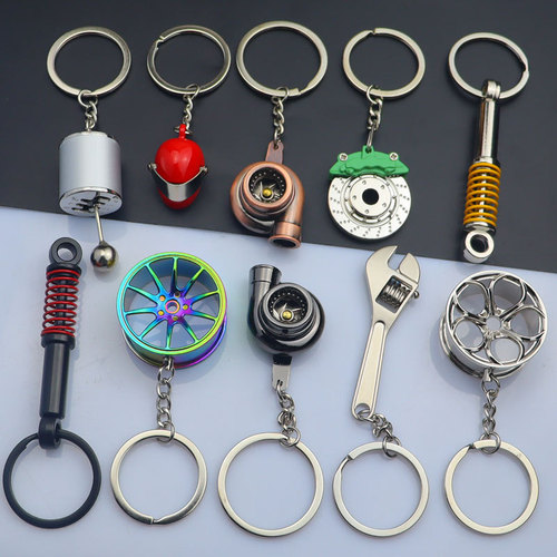 Factory Stock Traffic Signal Red Light Bus Car Turbocharger Motorcycle Helmet Keychain Metal Gift