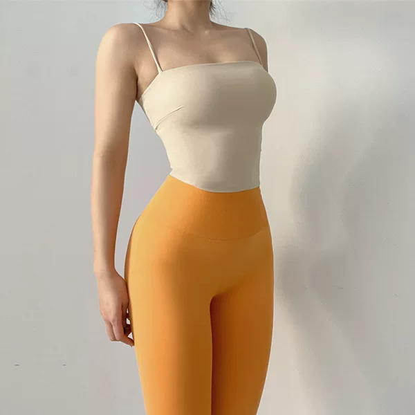 lulu with Chest Pad Sling Sexy Sports Fitness Underwear Yoga Training Dancing Quick-drying Thin Shoulder Bra