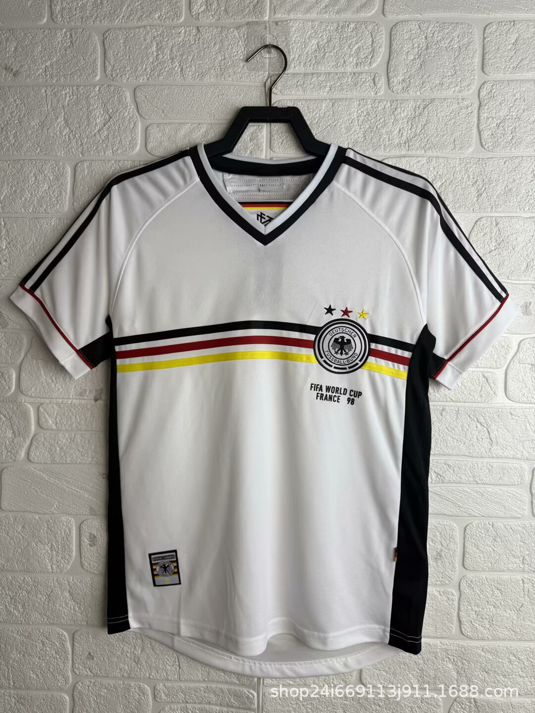 Camiseta de fútbol tailandesa retro Selección nacional Brasil Francia Argentina Portugal Camiseta de manga corta al por mayor Número de impresión