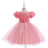 Children's small princess costume, skirt, flower girl dress, wedding dress, Amazon, flowered