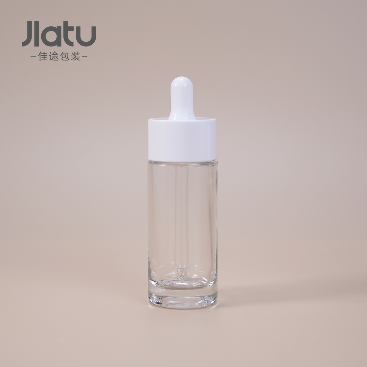 30ml 유리병 + 중간 링 드로퍼 팁, 투명, 유리