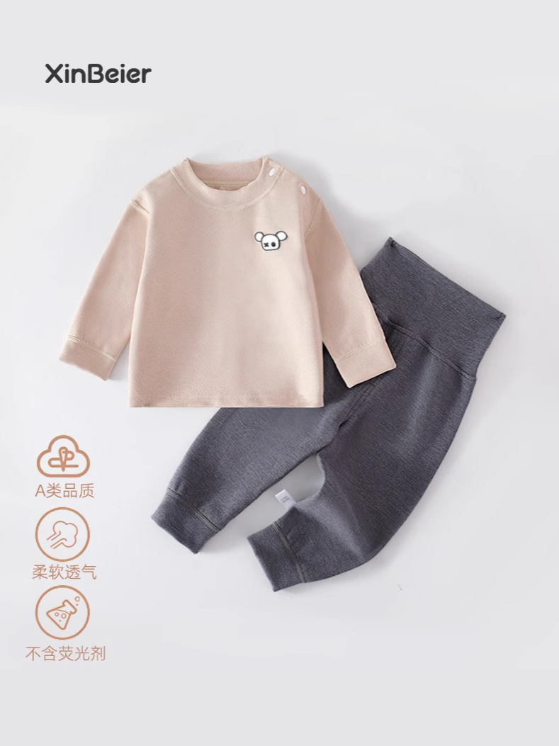 2025 nuevo conjunto de ropa interior cálida para niños chaqueta de otoño pantalones de otoño para hombres y mujeres camisetas de camisa de terciopelo de doble cara pijamas ropa para el hogar