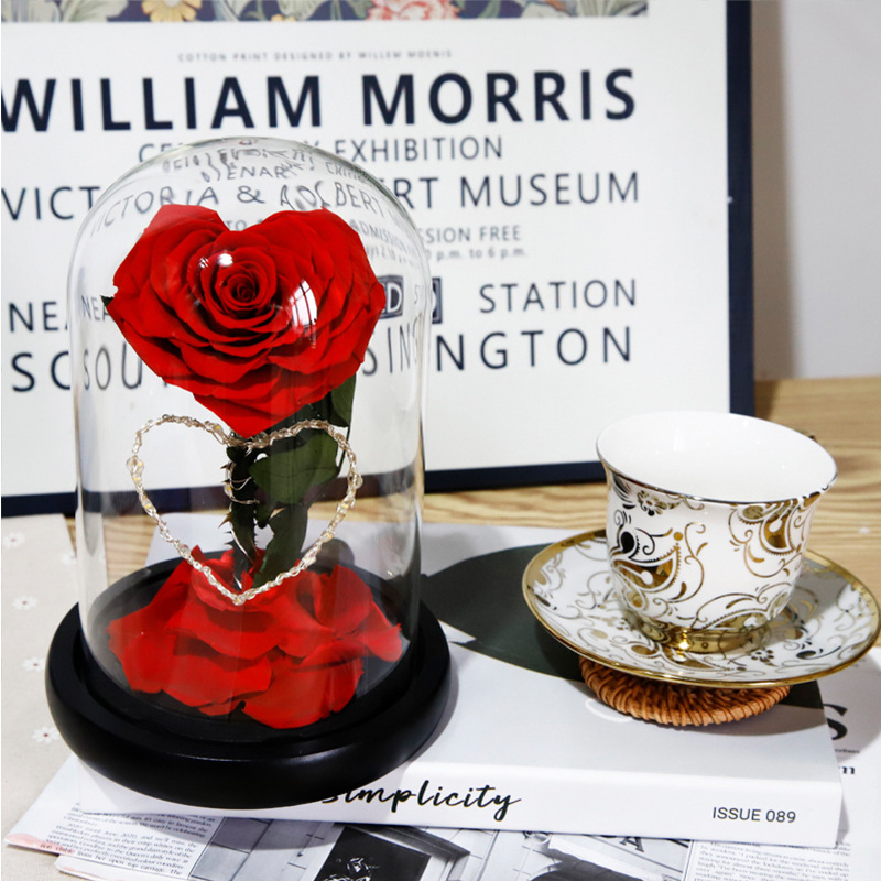 Yunnan Yongsheng flor cubierta de cristal artesanía regalo decoración al por mayor para la novia del maestro día