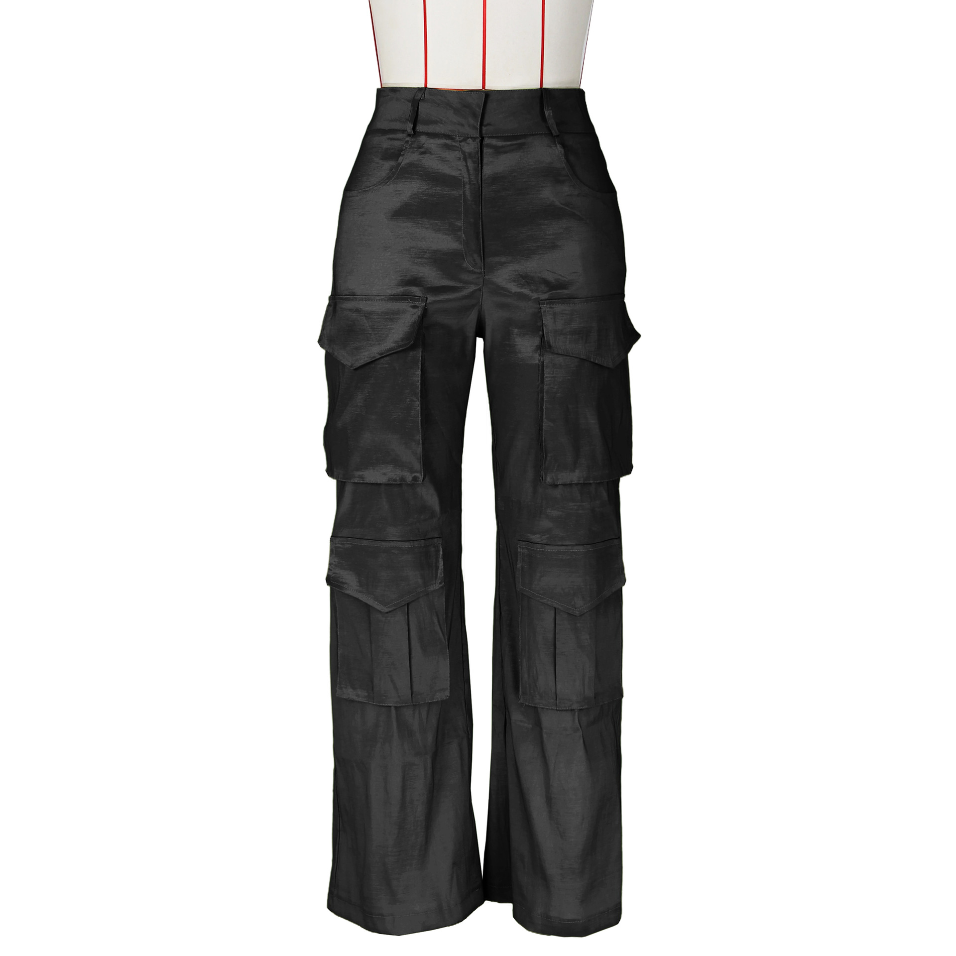 Women's Street Casual Solid Color Full Length Pocket Cargo Pants display picture 4