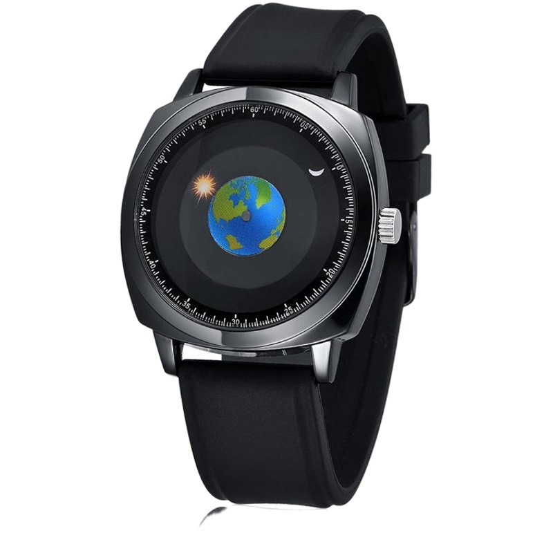 Reloj de Cuarzo Earth de Addies, Reloj de Cuarzo de Vidrio para Hombre, Moderno, Popular, Resistente al Agua