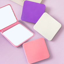 便携式化妆镜子梳妆镜公主镜折叠便携网红简约随身迷你双面小方镜