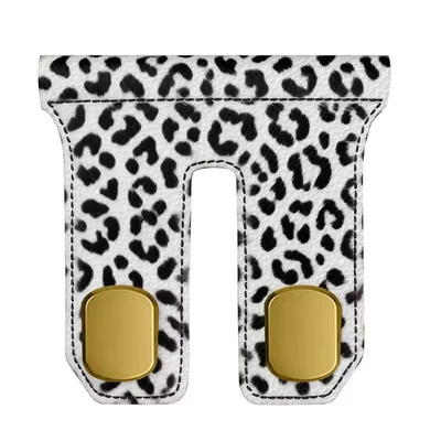 Storage – Car hanging - zinc-alloy-gold-double-hook-leopard-print-white-suede-passenger-hook-manufacturer-dropshippinglabelinglaser-printing-available