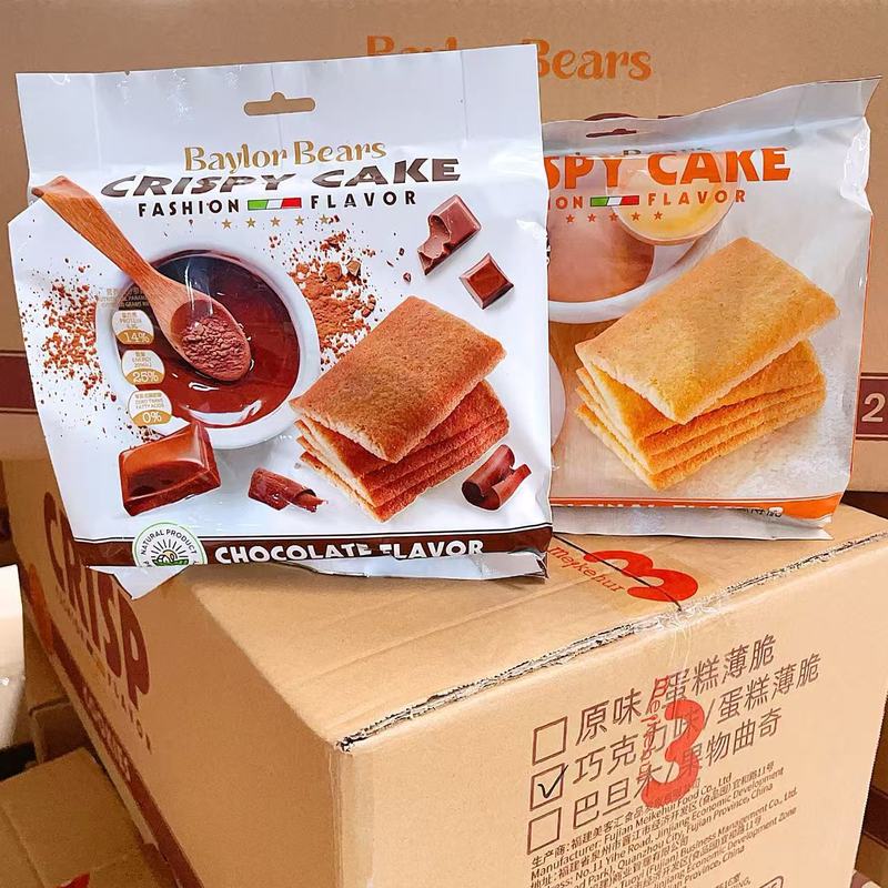 高点BaylorBears蛋糕薄脆饼干巧克力味原味网红休闲解馋薄饼零食|undefined