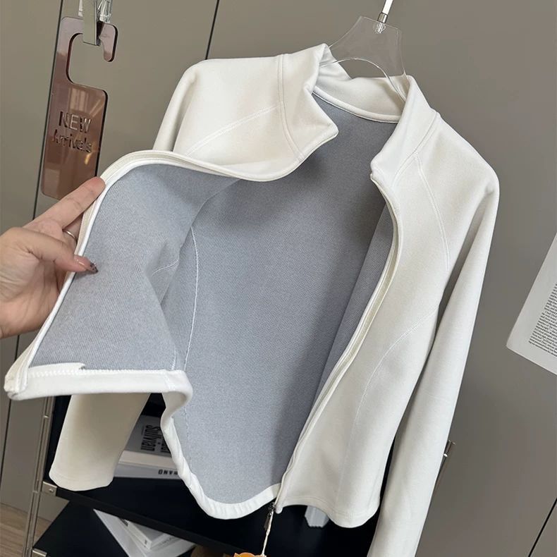 New Product! Graphene Small Waist ~ Skin-Friendly Polar Fleece Double-Sided Velvet Warm Cardigan Jacket for Women in Autumn and Winter