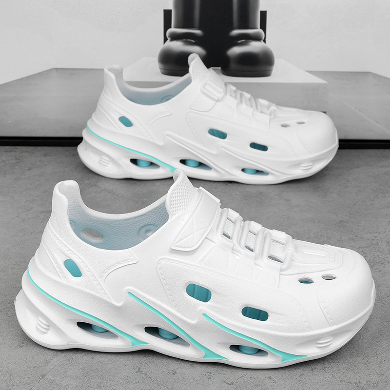 Sandalias de plataforma transfronteriza de verano, tendencia deportiva para hombres, pantuflas con todo incluido, zapatos de playa antideslizantes y transpirables