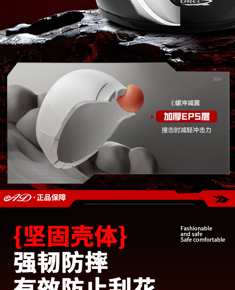 Cross-Border New National Standard Motorcycle Helmet Men's Motorcycle Full-Face Helmet Personalized Four-Season Electric Vehicle Safety Helmet Large Tail Fin Revealed