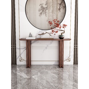 New Chinese-style Solid Wood Entrance Table Entrance Cabinet Wall Entrance Table Simple Modern Long Strip Table Table Table