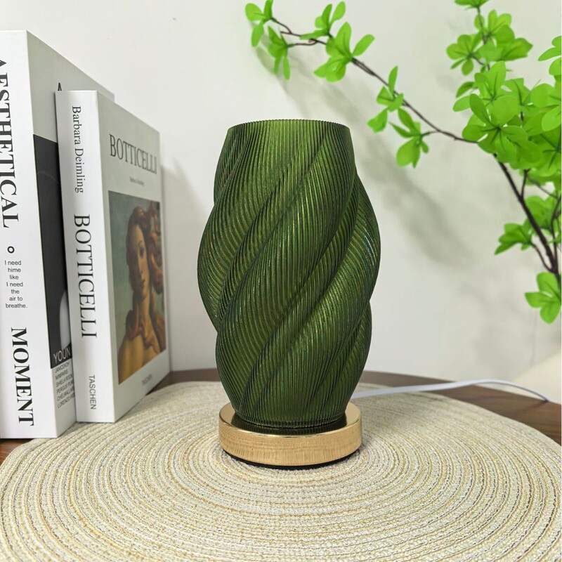 Artistic 3D Spiral Decorative Rechargeable Table Lamp, Bedside High-End Luxury Atmosphere Lamp, Creative Bedroom Room Night Light Artistic 3D Spiral Decorative Rechargeable Table Lamp, Bedside High-End Luxury Atmosphere Lamp, Creative Bedroom Room Night Light