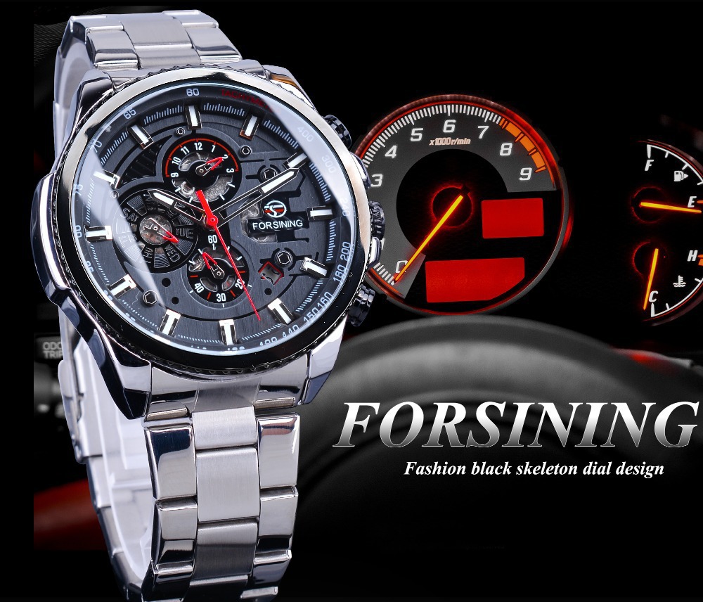 Men's Automatic Mechanical Watch With Multifunctional Dial Design_voghion.com