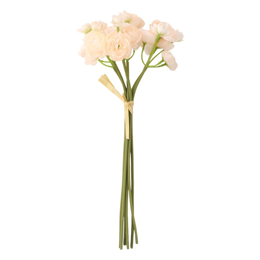 6 pcs flejes artificiales pequeños capullos de té de camelia flor artificial que sostiene la flor artificial ramo de flores decoración flor decorativa boda de la boda