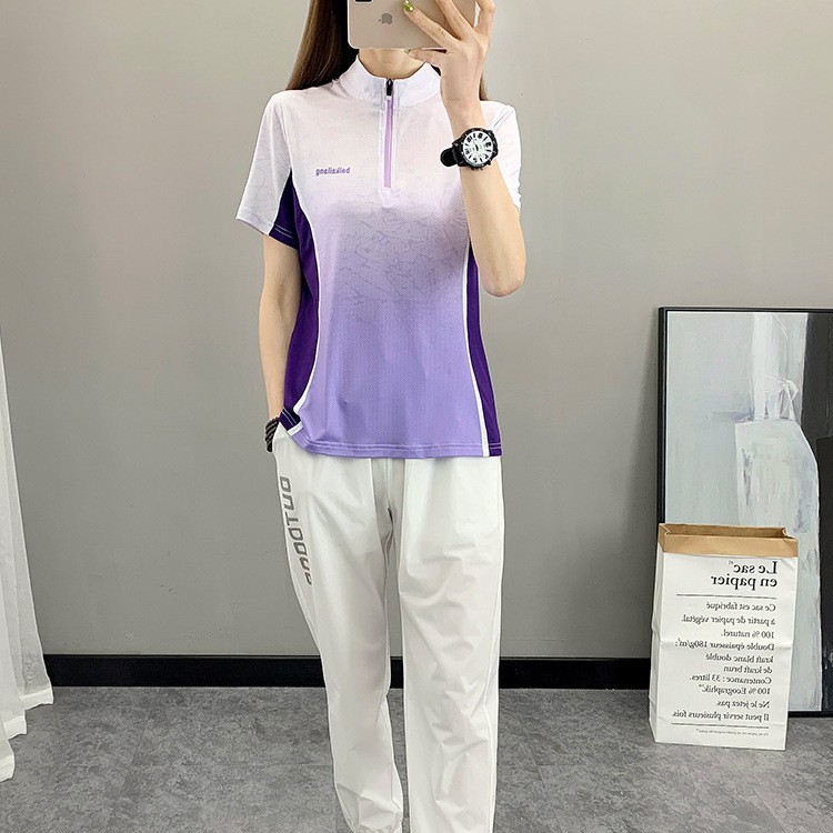Camiseta Deportiva de Secado Rápido para Mujer de Poliéster Transpirable para Deportes al Aire Libre