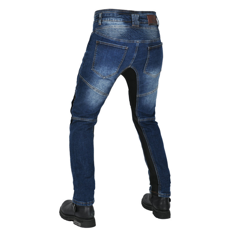 VOLERO Pantalones vaqueros de la motocicleta de los hombres y de las mujeres de verano de malla Transpirable de cintura alta pantalones de montar moto Kevlar pantalones anti-caída
