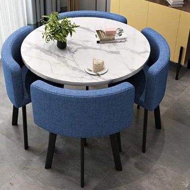 Simple Recepción y negociación pequeña mesa redonda mesa de recepción negociación reunión mesa de invitados y silla traje Oficina área de descanso mesa y silla combinación