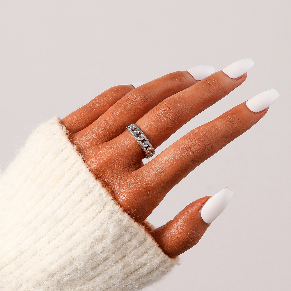 6g Weight Open Ring Classification Adjustable Ring Size 1 Piece Quantity Daily Occasion Stainless Steel Material Star, Heart Shape Pattern Women'S Gender Plating Design Simple Style Style Simple Style Star Heart Shape Stainless Steel Plating Open Ring 1 Piece 44