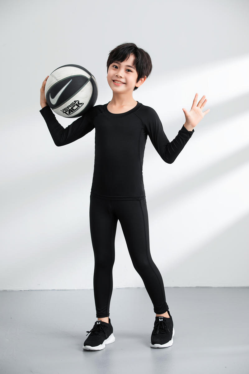 Niños de mangas largas traje de camiseta de fútbol de baloncesto ropa de fitness se puede imprimir 310 con lana se puede usar fuera