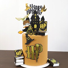 ハリーシリーズアクリル誕生日ケーキカードメーカーのアイデア置物happy birthdayケーキ装飾