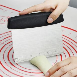 Amazon Multifunctional Stainless Steel Square Flour Cutter Scale Flour Dough Cutting Noodles Flour Spatula