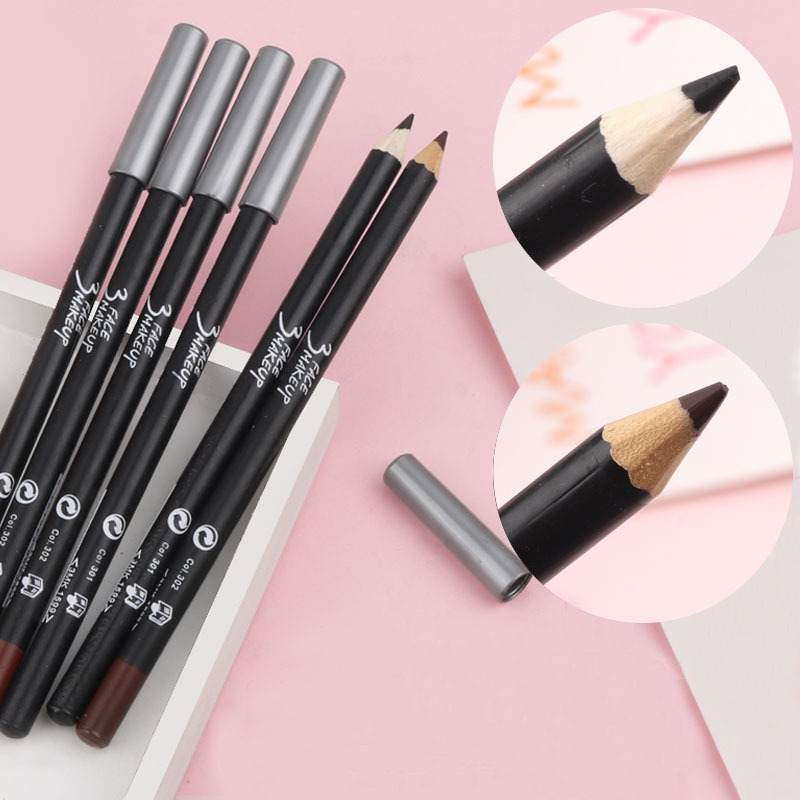 Makeup Wholesale Eyeliner Waterproof and Sweatproof Long-Lasting Non-Smudge Novice Hard Tip Pencil Lead Eyebrow Pencil Brown/Black