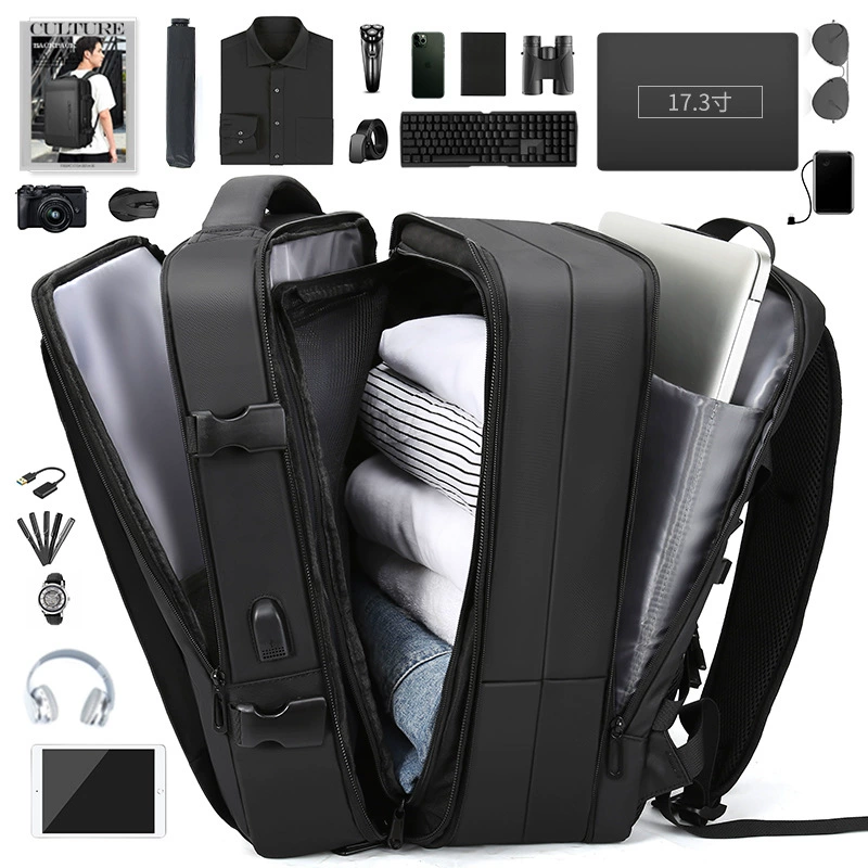 Big capacious backpack for traveling, school bag for elementary school students wet and dry separation, laptop, business version, for students