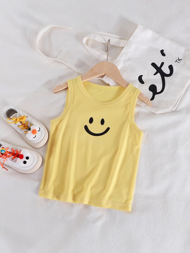 Children's new fashion vests for boys summer, unisex spaghetti strap tops for girls, baby ice silk tops - factory wholesale
