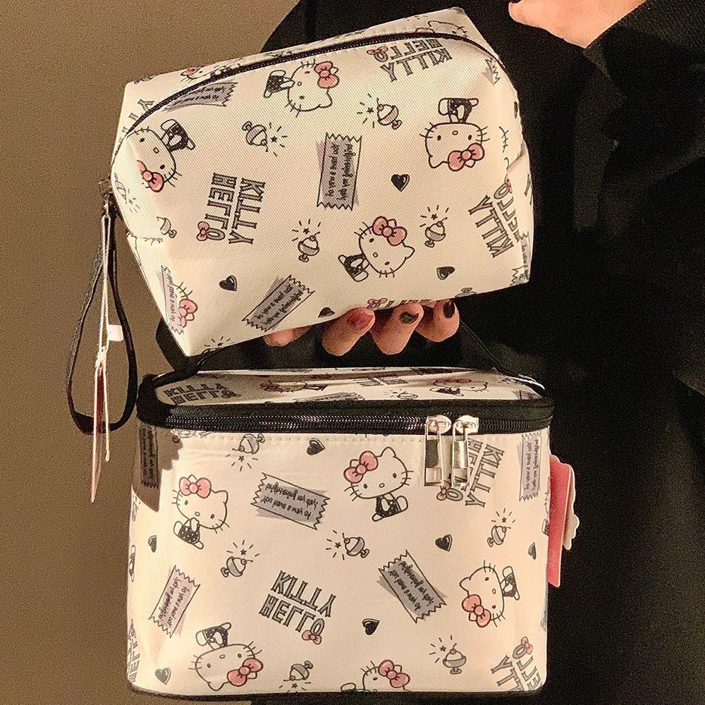 Genuina Kitty bolsa de lavado bolsa de maquillaje dormitorio de estudiantes de gran capacidad bolsa de viaje portátil
