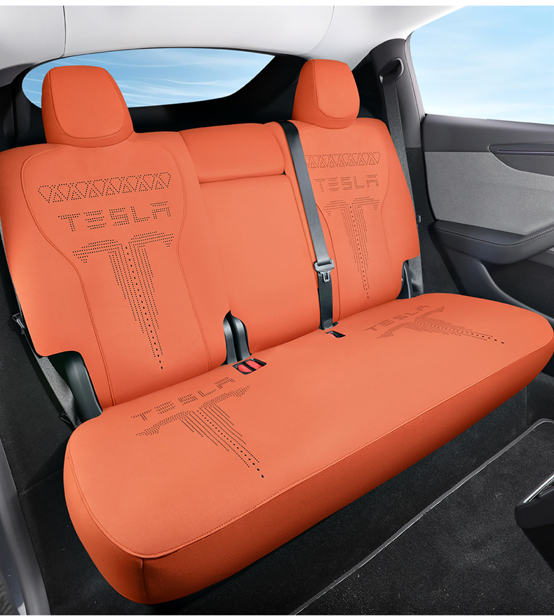 Suitable for the 2025 New Tesla Modely, Special Car Seat Cushion, Suede Leather Summer Saddle Pad, Car Seat Cover