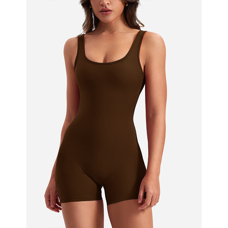 fashionable elegant sexy solid color fitted overall
