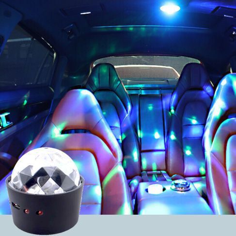 新型usb充電無線三色音響制御djピックアップライトミニledカラーランプ車載リズム雰囲気ランプ|undefined