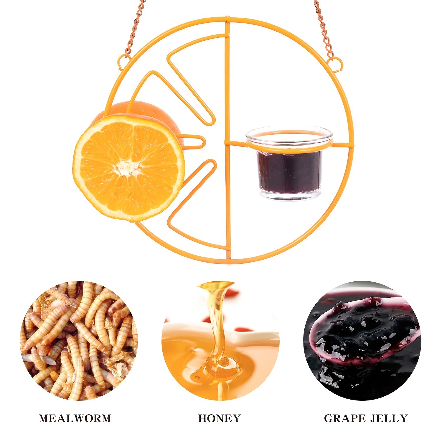 Primavera especial piezas de hierro al aire libre tipo suspensión metal alimentador de aves insectos comedores de alimentos pastoral