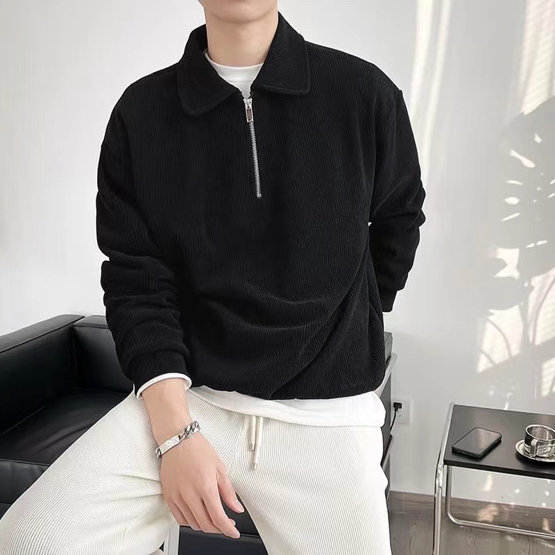 Loose Hooded Zipper Long-Sleeve Shirt for Men - Trendy, Casual, Fashionable Spring and Autumn Top - Cool and Cool Style
