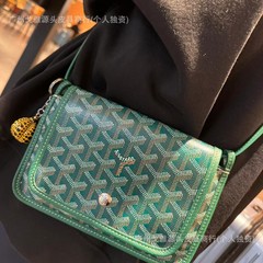 goyard/ 戈雅三层信封包 狗牙老花Y字满印花包单肩斜跨包邮差包