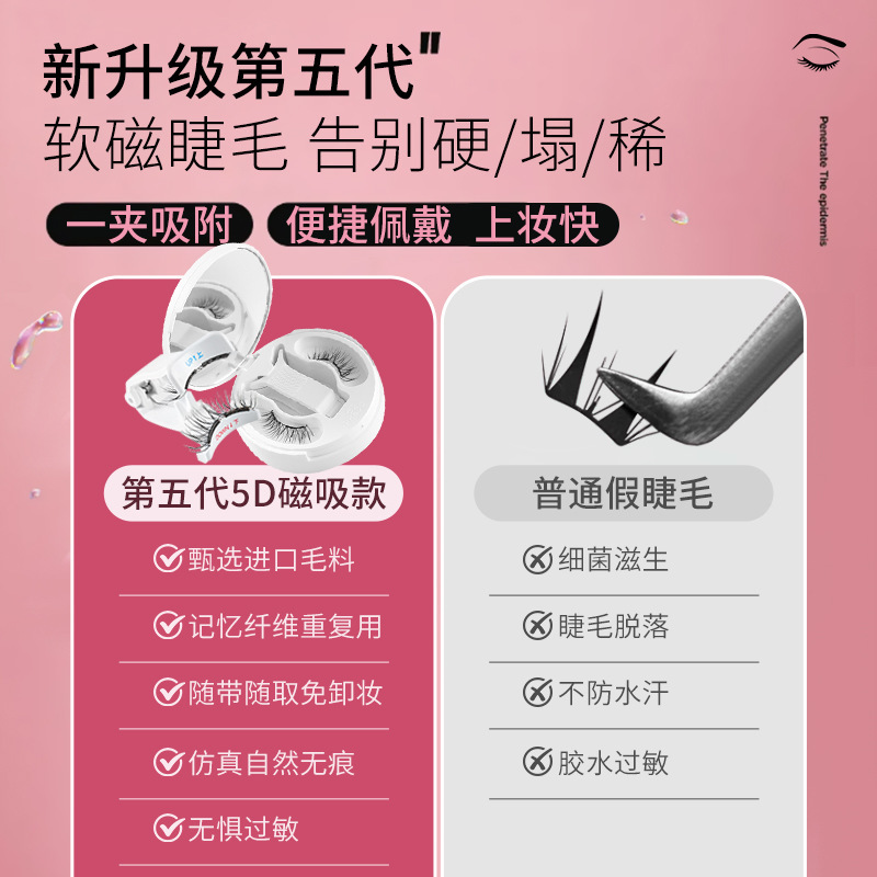 软磁假睫毛一体盒磁力套装 有专利授权上架平台  便携无需胶水|undefined