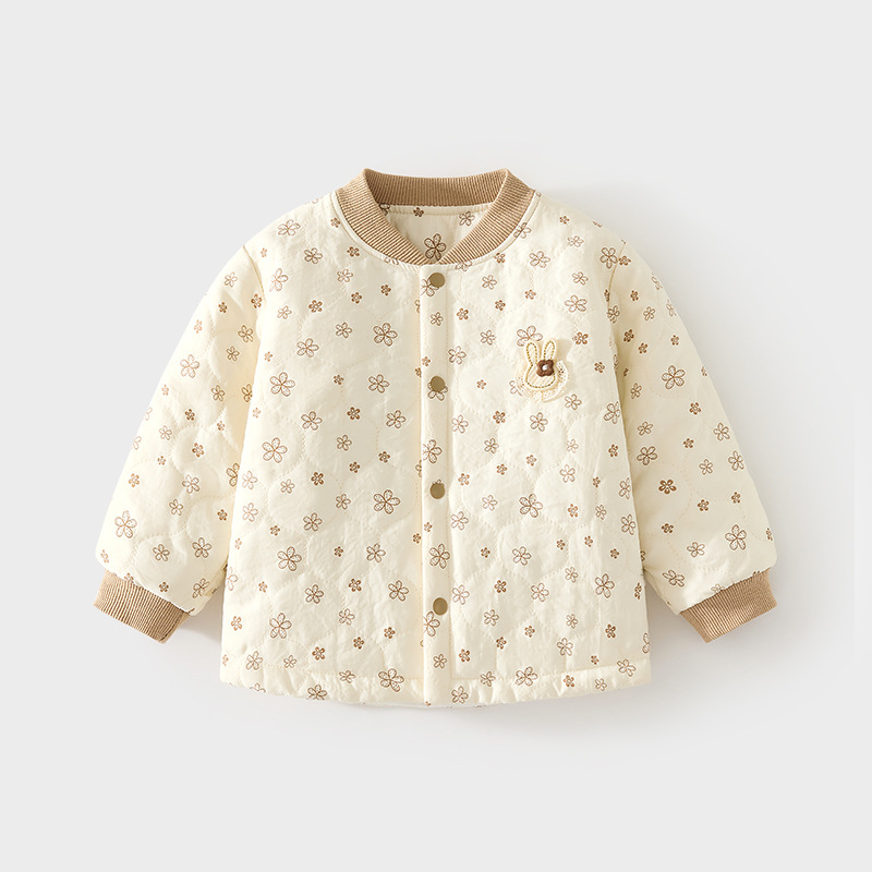 Baby Thickeneded Quilted Tops for Boys and Girls, Warm Inner Wear Autumn Clothes 120g Baby Kidsren's Autumn and Winter Cotton-Padded Jacket Intimates