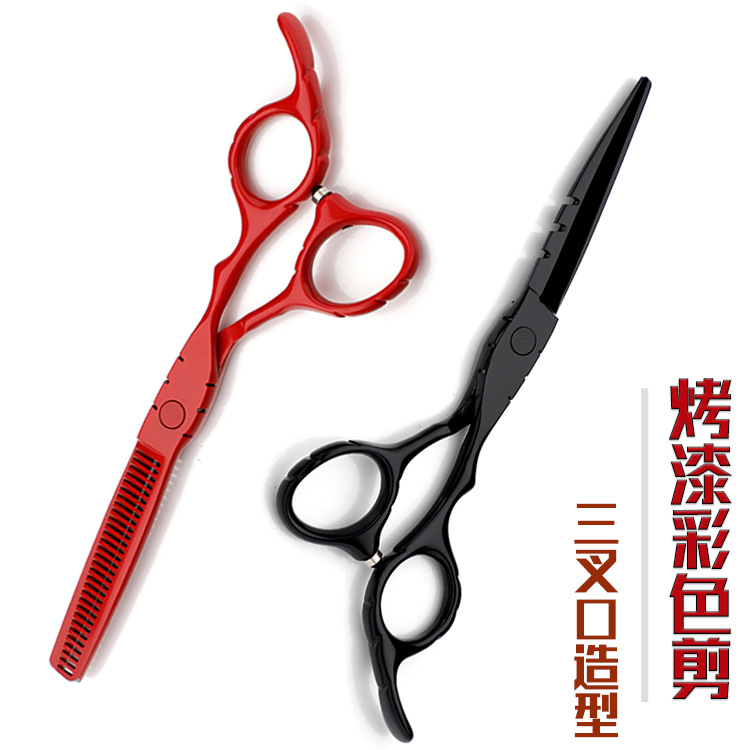 personality Divergence Paint colour Hairdressing scissors Flat shears Bangs Dental scissors Thinning shears Barber Tools wholesale