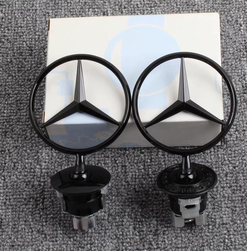 Mercedes-Benz E-Class emblem, S320 black emblem, W211 hood, black wheat stalk emblem, E300, S350 engine hood emblem