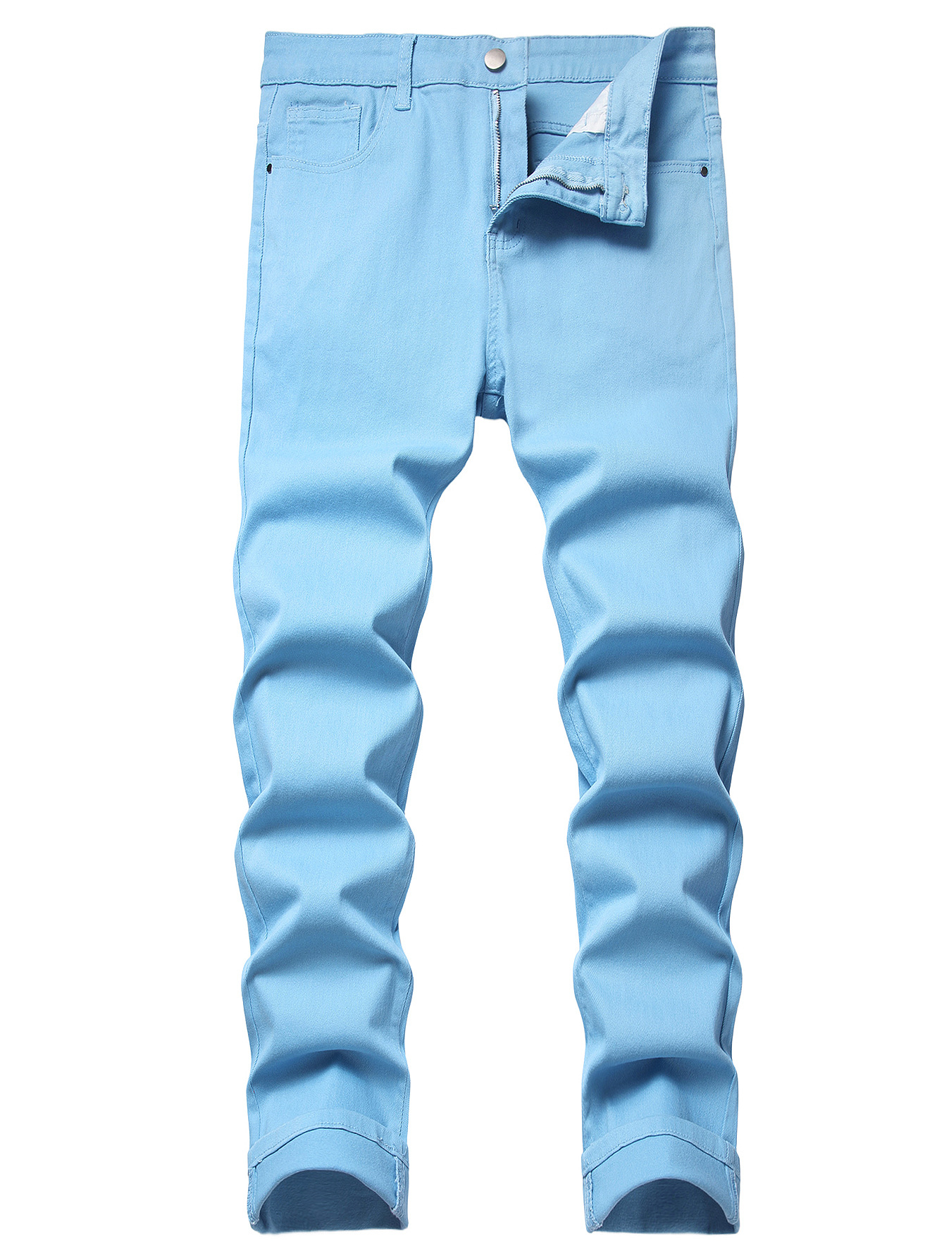 Herren Jeans Mit Strass Im Ripped Design Stretch Für Männer_voghion.com