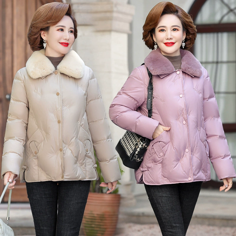 Зимний пуховик из белой утки