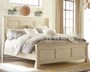 American country solid wood bed double bed European retro princess bed bedroom carved big bed wedding bed 1.5 meters 1.8 meters