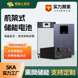 51.2V家用光伏储能电池100AH机架式立式磷酸铁锂电池太阳能电池