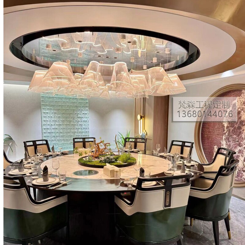 Modern Minimalist Chandelier Hotel Private Room Box Light Hollow Large Chandelier Crystal Lamp Acrylic Hanging Art Lamp